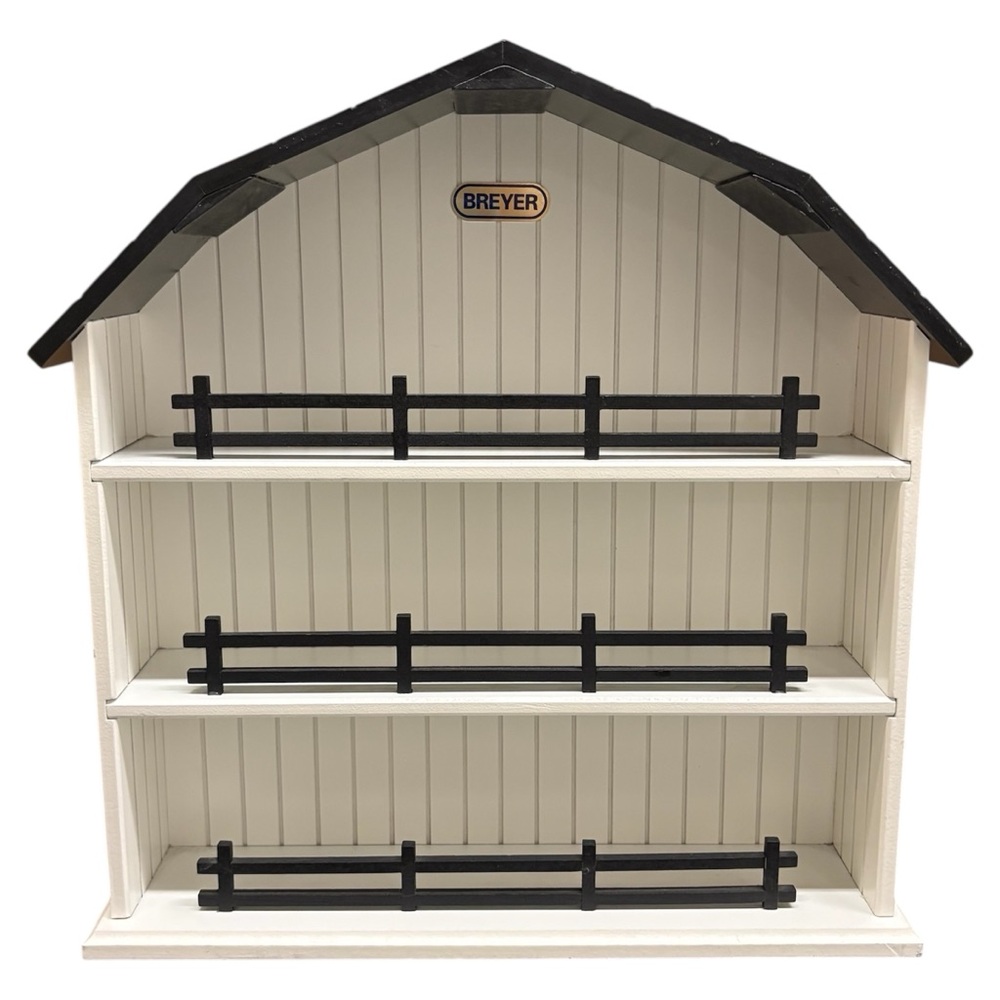 Breyer Stablemates Wood Hanging Display Retired 16” x 4”  Black/White AS IS